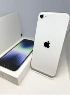 【美品】iPhone SE3 64GB 白SIMフリー 新品バッテリー