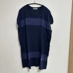 KEI Hayama PLUS 半袖 ニット ネイビーのサムネイル