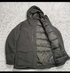 極美品　ユニクロ　ハイブリッドダウンコート　パーカ　カーキ　グリーン　XL