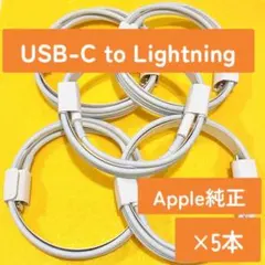 USB-C to Lightning アップル　純正　正規品　5本セット