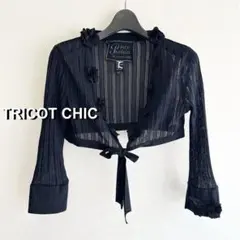 TRICOT CHIC トリコシック フラワーモチーフ ボレロ カーディガンのサムネイル