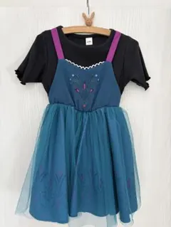 【110】しまむら Littc リトシー エルサ ワンピース 半袖 アナ雪