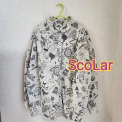 #686 スカラー オーバーサイズ 総柄 シャツ