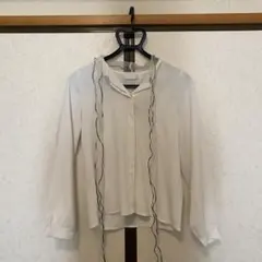スニープディップ ホワイト ポリエステル 長袖シャツ ブラウスのサムネイル