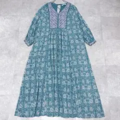 極美品✨ヌキテパ ルレックス チューリップ ヨーク刺繍 ワンピース 2024 M