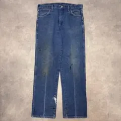 ラングラー W34 ブルーデニム 青 90s USA製 古着 ボトム 18882