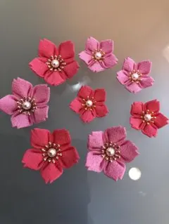 つまみ細工　桜　花　パーツ　8個セット　②