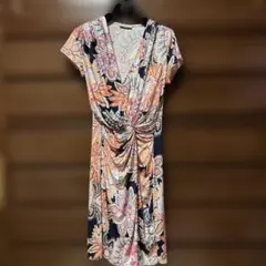 ❤️EGERIE ❤️花柄 半袖 ひざ丈ワンピース　T3 美品