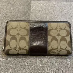 COACH 長財布 ブラウン ベージュ
