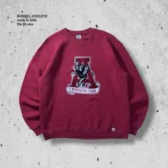 90s RUSSELLラッセルUSA製アラバマ大学フロッキースウェットXL