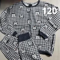 120cm　FELIX　フェリックス　裏起毛パジャマ　チェック