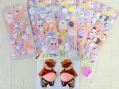 おしりシール1枚、柴犬おなかシール2匹セット➕ 肉球1個 コットンシール4 枚