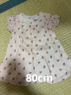 ベビーギャップ 花柄ストライプワンピース 80cmのサムネイル