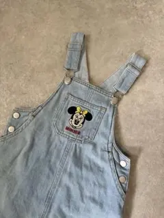 ミニーマウス刺繍デニムジャンバースカート