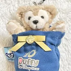 ダッフィー　ぬいぐるみストラップ　ストラップ用ダッフルバッグ　2点セット