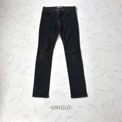 UNIQLO/スキニーデニム/25/ブラック/ストレッチ/カジュアル/シンプル