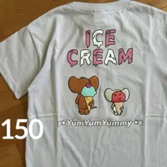 新品　トム&ジェリー　半袖　Tシャツ　アイスクリーム　綿100 150㎝