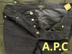 A.P.Cシルエット濃紺色30インチコーディロイストレートパンツ