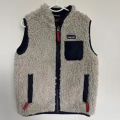 Patagonia ベージュ/ネイビー ベスト 5T