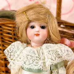 【超希少】スクロールゴーチェ 16㎝★ミニョネット アンティークビスクドール0号