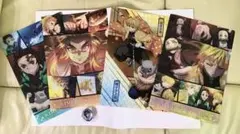 鬼滅の刃 クリアファイル くら寿司 4枚セット+缶バッジ