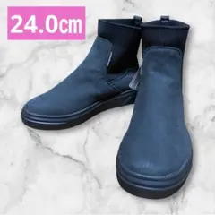 ⭐️新品タグ付き⭐️ サイドゴアブーツ　ブラック　レディース　防水　通勤　24.0