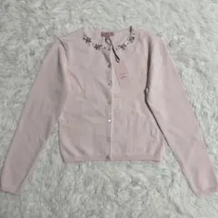 トリートユアセルフ rose motif lame knit cardigan - メルカリ