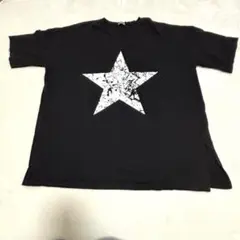 ANAP ダメージ加工 Tシャツ 黒 レディース ビッグシルエット キッズ着用可