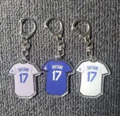 3点セット　新品　ロサンゼルス・ドジャース　ユニフォームキーホルダー　大谷翔平