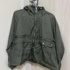 ZARA カーキ フーデッド ブルゾン ジャケット