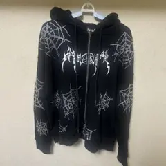 LOVE KILLER スパイダーウェブ パーカー 上下セット ラインストーン LOVE KILLER スパイダーウェブ パーカー 上下セット ラインストーン