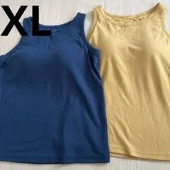 洗濯のみ　XL カップ付きタンクトップ　２枚　トップバリュー