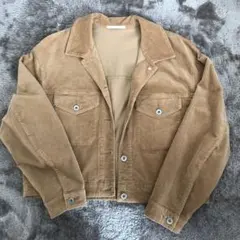 【未着用品】UNIQLOコーデュロイブラウンジャケット　Lサイズ