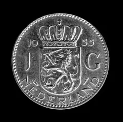 オランダ銀貨☆1グルテン（ギルダー）／1957年／ユリアナ女王／ - メルカリ