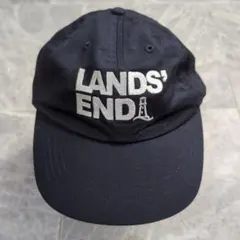 LANDS'END ランズエンド ロゴ刺繍キャップ　ネイビー　マジックテープのサムネイル