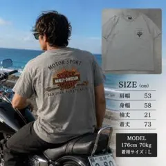 【USA製】00s ハーレーダビッドソン Tシャツ ファイヤー グレー XL