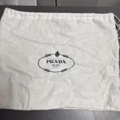 PRADA コットン巾着バッグ ホワイト