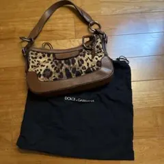 値下げ極美品！DOLCE&GABBANA レオパード柄 ショルダーバッグ保存袋のサムネイル