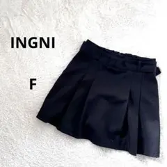 イング　タッグスカート風ショートパンツ　ブラック　ベルト付　F ミニスカ