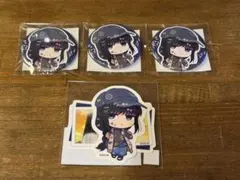 サカモトデイズ　キャラ福くじ　オンライン 缶バッジ ステッカー　大佛　4点