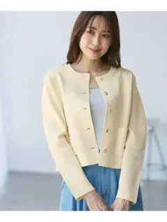 ROPE' PICNIC ミラノリブ金ボタンニットカーディガン
