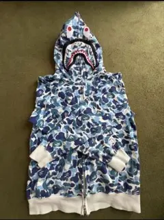 A BATING APEカモフラージュ柄 シャークフード パーカー