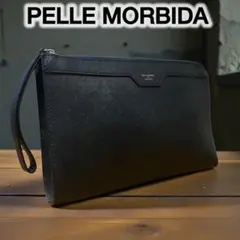 ✨美品✨ペッレモルビダ レザー クラッチバッグ ネイビー 日本製 サフィアーノ