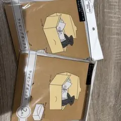 クラフト紙風ギフトボックス 2枚入り　2個セット