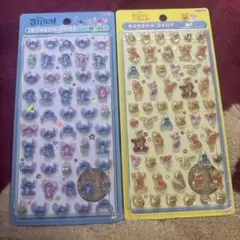 【正規品】ボンボンドロップシール ミ二 スティッチ くまのプーさん