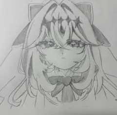 な*る様 キュアアルカナシャドウ　ファンアート　手描きイラスト　アナログイラスト る*あ様 ファンアート キュアアルカナ・シャドウ アナログイラスト