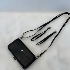 【SHEIN】iPhone14prusスマホケースお財布機能あり ブラック
