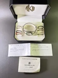 希少 アンクライン II チェンジベゼル 腕時計 バングル シルバー 6色 箱付