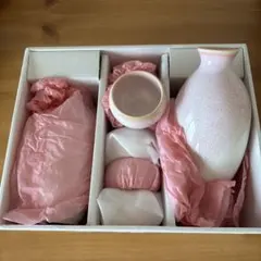 酒器セット 徳利 ぐい呑み ピンク 陶器