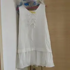 SNIDEL　ホワイト リボン付き キャミワンピース※プロフ必読